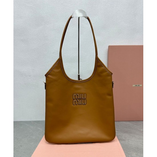 Premium Replica Miumiu IVY Tote Bag 5BG231 Brown At Cheap Price