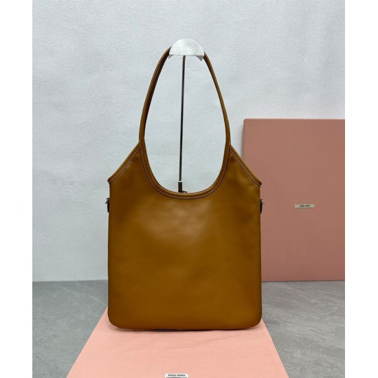 Premium Replica Miumiu IVY Tote Bag 5BG231 Brown At Cheap Price