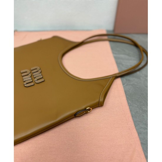 Premium Replica Miumiu IVY Tote Bag 5BG231 Brown At Cheap Price