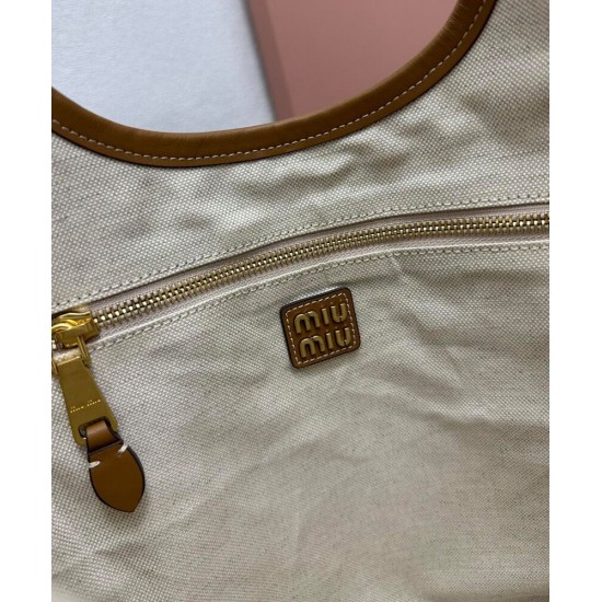 Premium Replica Miumiu IVY Tote Bag 5BG231 Brown At Cheap Price
