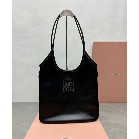 Premium Replica Miu Miu IVY tote bag 5BG231 Black At Cheap Price