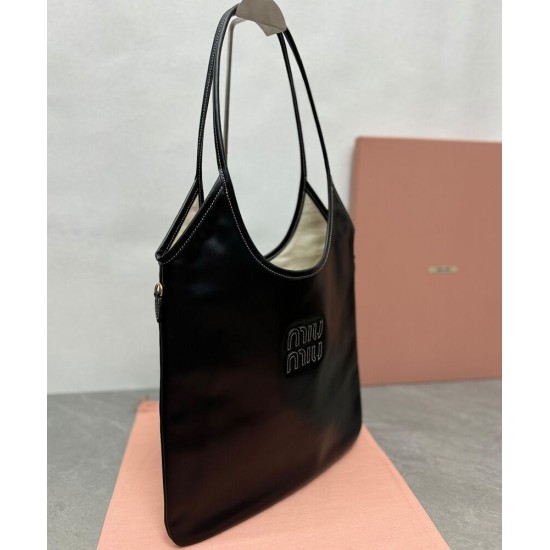 Premium Replica Miu Miu IVY tote bag 5BG231 Black At Cheap Price