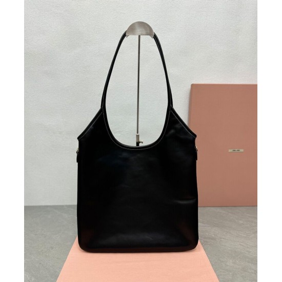 Premium Replica Miu Miu IVY tote bag 5BG231 Black At Cheap Price