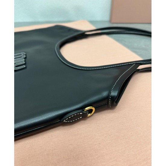 Premium Replica Miu Miu IVY tote bag 5BG231 Black At Cheap Price