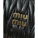 Premium Replica Miu Miu Wander Mini Hobo Bag Black Matelasse At Cheap Price