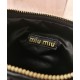 Premium Replica Miu Miu Wander Mini Hobo Bag Black Matelasse At Cheap Price