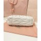 Premium Replica Mini Miu Miu Wander Matelasse white hobo bag At Cheap Price