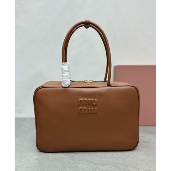 Premium Replica Beau Miu miu handbag 5BB117 Brown At Cheap Price