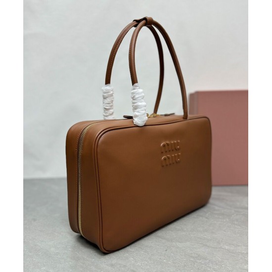 Premium Replica Beau Miu miu handbag 5BB117 Brown At Cheap Price