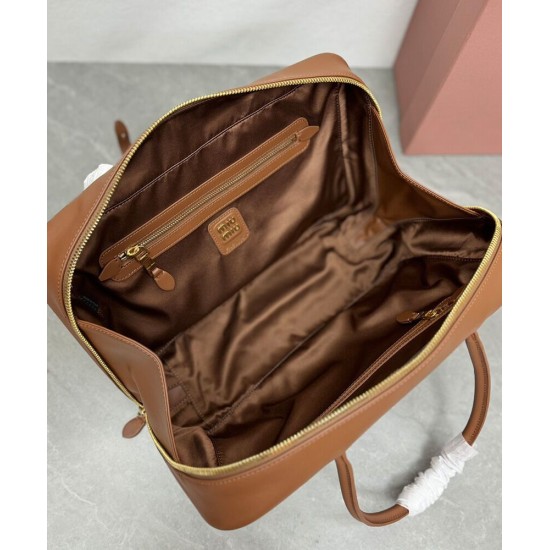 Premium Replica Beau Miu miu handbag 5BB117 Brown At Cheap Price