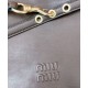 Premium Replica Miumiu Adventure Nappa Shoulder Bag 5BC181 Coffee At Cheap Price