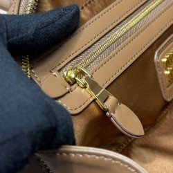 Premium Replica Miumiu Beau tote bag 5BB173 Coffee At Cheap Price