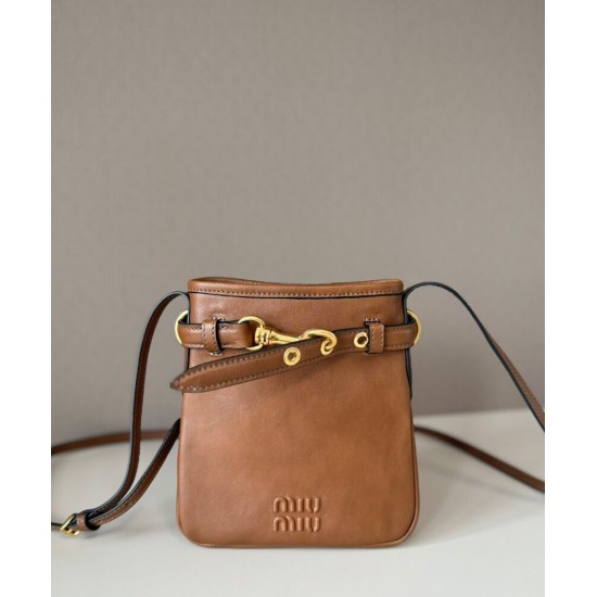 Premium Replica Miu Miu clutch bag 5NR461 Brown At Cheap Price