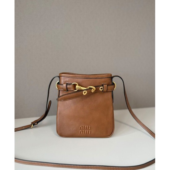 Premium Replica Miu Miu clutch bag 5NR461 Brown At Cheap Price