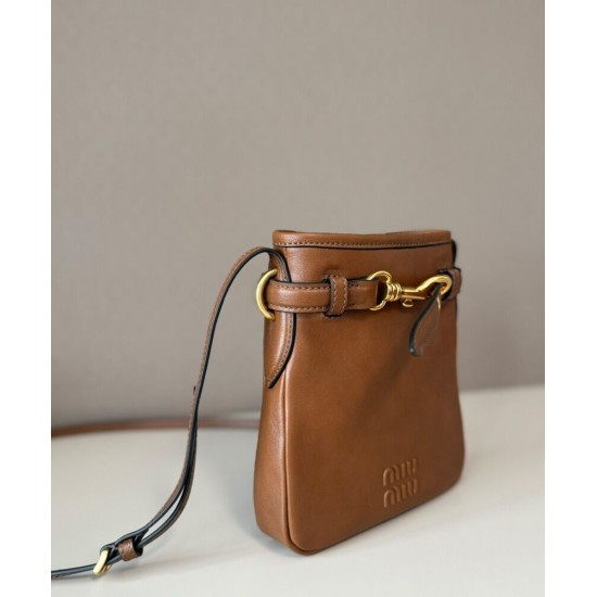 Premium Replica Miu Miu clutch bag 5NR461 Brown At Cheap Price
