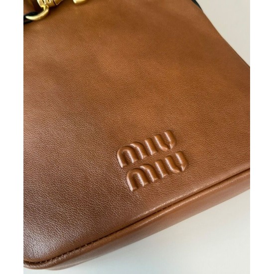 Premium Replica Miu Miu clutch bag 5NR461 Brown At Cheap Price