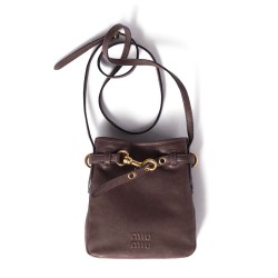 Premium Replica Miu Miu clutch bag 5NR461 Coffee At Cheap Price