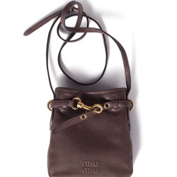 Premium Replica Miu Miu clutch bag 5NR461 Coffee At Cheap Price