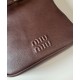 Premium Replica Miu Miu clutch bag 5NR461 Coffee At Cheap Price
