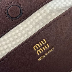 Premium Replica Miu Miu clutch bag 5NR461 Coffee At Cheap Price