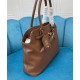 Premium Replica Miu Miu Adventure Nappa Tote Bag 5BG291 Coffee At Cheap Price