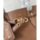 Premium Replica Miu Miu Adventure Nappa Tote Bag 5BG291 Coffee At Cheap Price