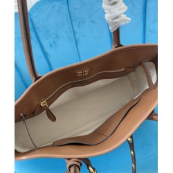 Premium Replica Miu Miu Adventure Nappa Tote Bag 5BG291 Coffee At Cheap Price