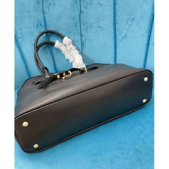 Premium Replica Miu Miu Adventure Nappa Tote Bag 5BG291 Black At Cheap Price