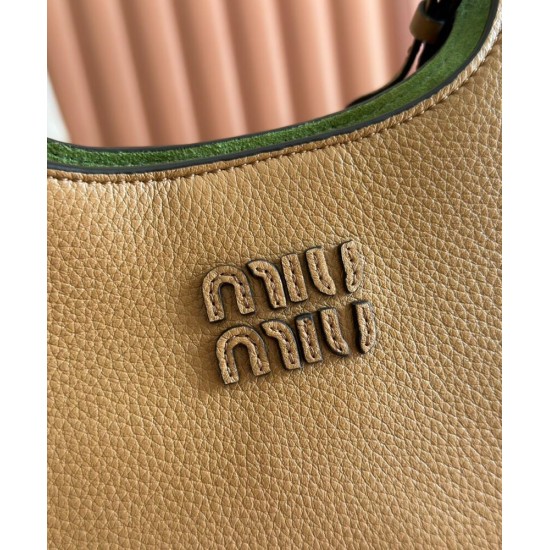 Premium Replica Miu Miu Handbag Hobo tote 5BA304 Brown At Cheap Price