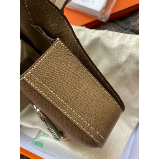 Premium Replica Mini Hermès Della Cavalleria II Bag Taupe Epsom At Cheap Price
