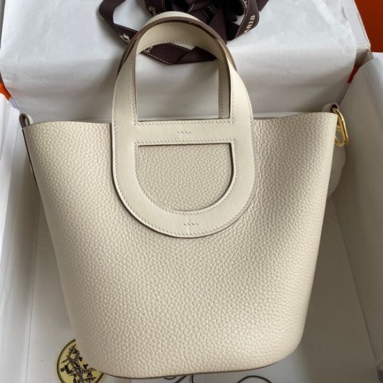 Fake Handmade Hermes The Loop 18 Tote Bag Beige Clemence Knockoff Clone Sale Online Premium Replica Handmade Hermes The Loop 18 Tote Bag Beige Clemence At Cheap Price