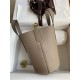 Premium Replica Hermes The Loop 18 tote bag gray Clemence At Cheap Price