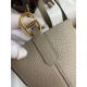 Premium Replica Hermes The Loop 18 tote bag gray Clemence At Cheap Price