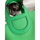 Premium Replica Handmade Hermes The Loop 18 Tote Bag Green Clemence At Cheap Price