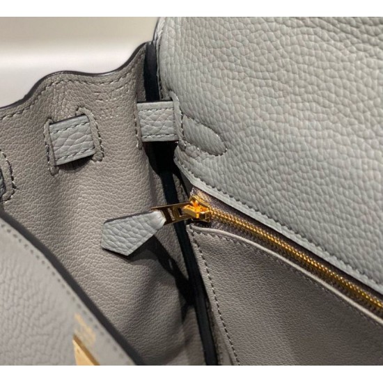 Premium Replica Hermes Sellier Kelly 25cm Epsom Bag Light Gray At Cheap Price