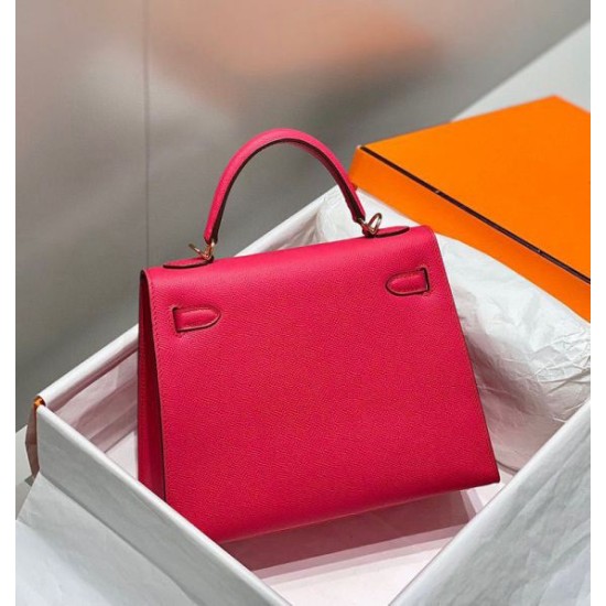 Fake Hermes Sellier Kelly 25cm Epsom Bag Rose Red Knockoff Clone Sale Online Premium Replica Hermes Sellier Kelly 25cm Epsom Bag Rose Red At Cheap Price