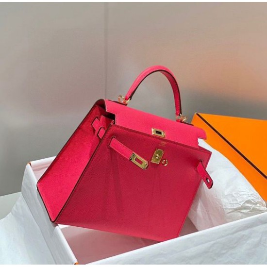 Fake Hermes Sellier Kelly 25cm Epsom Bag Rose Red Knockoff Clone Sale Online Premium Replica Hermes Sellier Kelly 25cm Epsom Bag Rose Red At Cheap Price