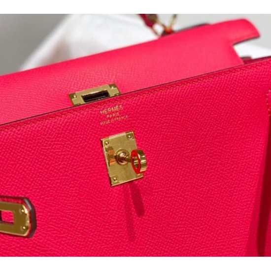 Fake Hermes Sellier Kelly 25cm Epsom Bag Rose Red Knockoff Clone Sale Online Premium Replica Hermes Sellier Kelly 25cm Epsom Bag Rose Red At Cheap Price