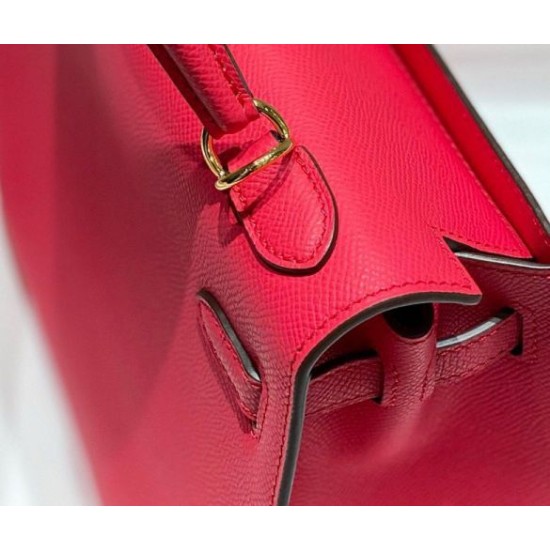 Fake Hermes Sellier Kelly 25cm Epsom Bag Rose Red Knockoff Clone Sale Online Premium Replica Hermes Sellier Kelly 25cm Epsom Bag Rose Red At Cheap Price