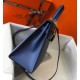 Premium Replica Hermes Kelly 28cm Epsom Blue GHW At Cheap Price