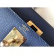 Premium Replica Hermes Kelly 28cm Epsom Blue GHW At Cheap Price