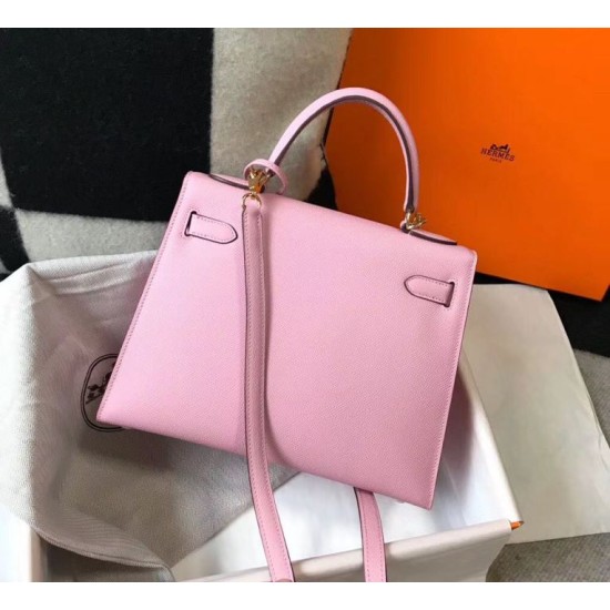 Premium Replica Hermes Kelly 28cm Epsom Pink GHW At Cheap Price