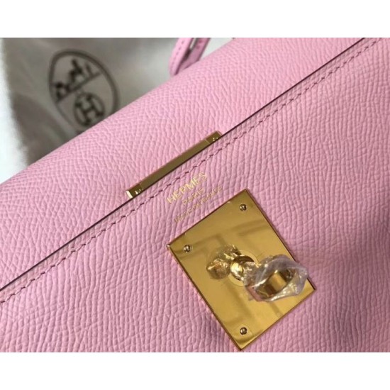 Premium Replica Hermes Kelly 28cm Epsom Pink GHW At Cheap Price