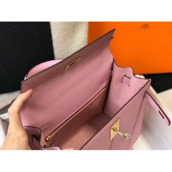 Premium Replica Hermes Kelly 28cm Epsom Pink GHW At Cheap Price
