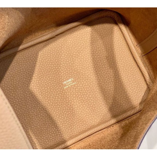 Premium Replica Hermes Picotin Lock 18/22 Tote Bag Brown Clemence At Cheap Price