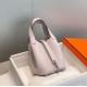 Premium Replica Hermes Picotin Lock 18/22 Tote Bag Pale Mauve Clemence At Cheap Price