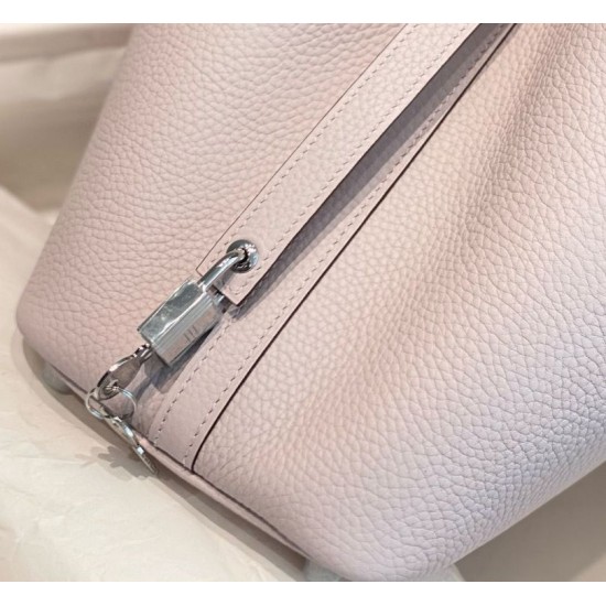 Premium Replica Hermes Picotin Lock 18/22 Tote Bag Pale Mauve Clemence At Cheap Price