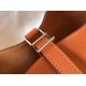 Premium Replica Hermes Picotin Lock 18/22 Tote Bag Orange Clemence At Cheap Price