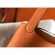 Premium Replica Hermes Picotin Lock 18/22 Tote Bag Orange Clemence At Cheap Price