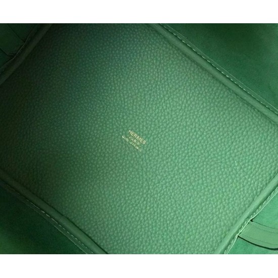 Premium Replica Hermes Picotin Lock 18/22 Tote Bag Green Clemence At Cheap Price